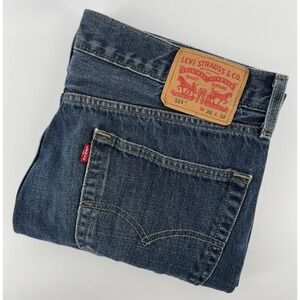 Levi's 514 Size 36x32 Blue Denim Jeans Regular Fit Straight Leg Red Tab